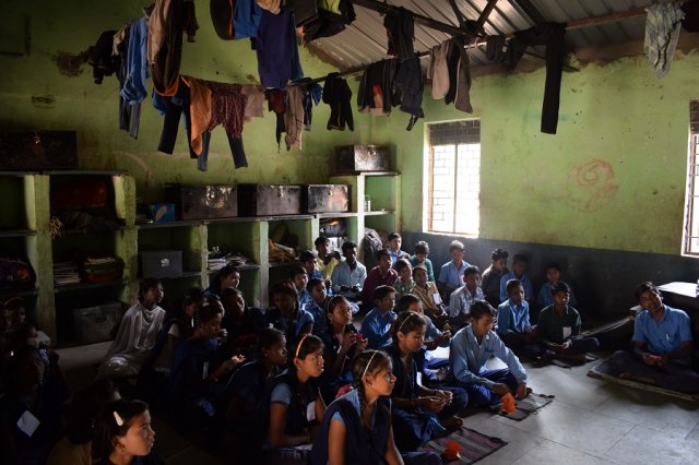 A classroom.
